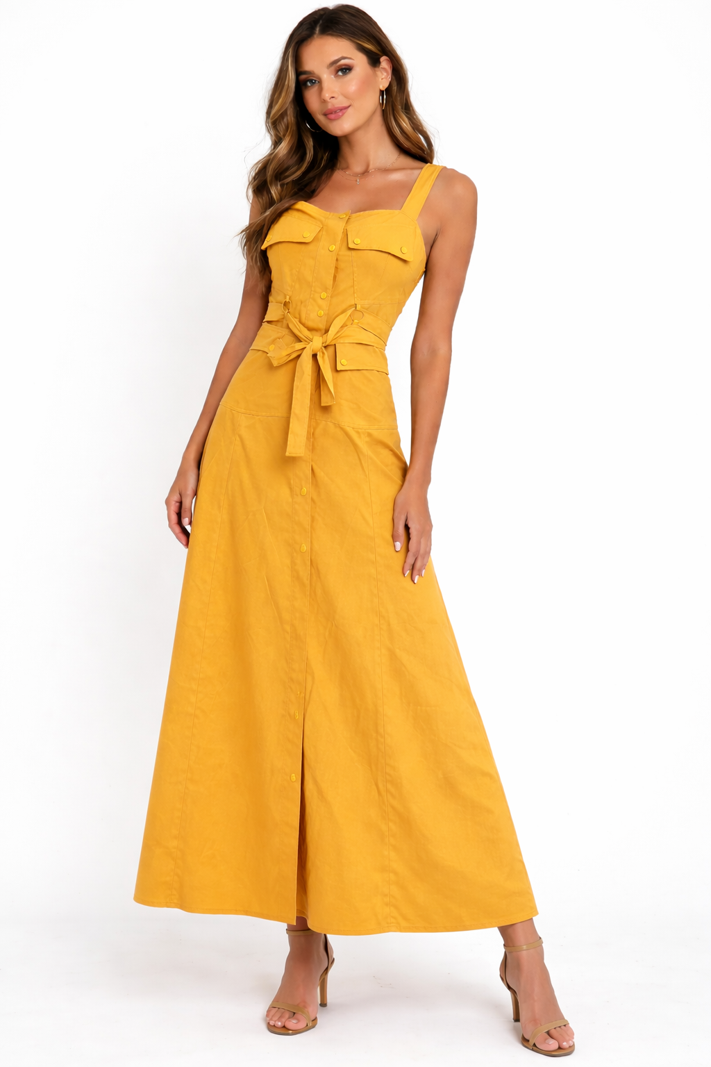 Musturd Yellow Utility Dress